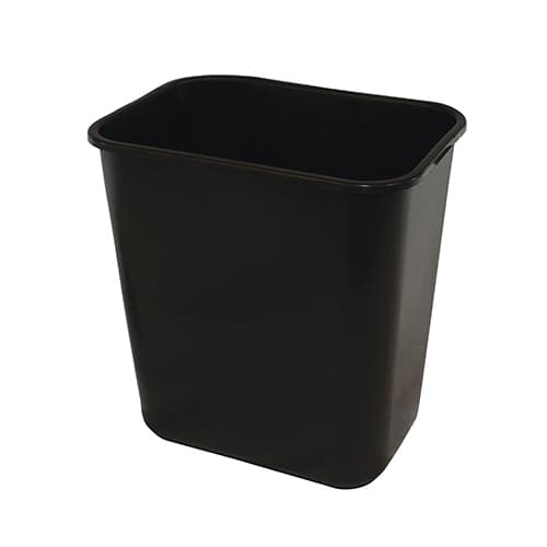 Impact® Trash Can 28 QT Black Plastic Soft-Sided 12/Case
