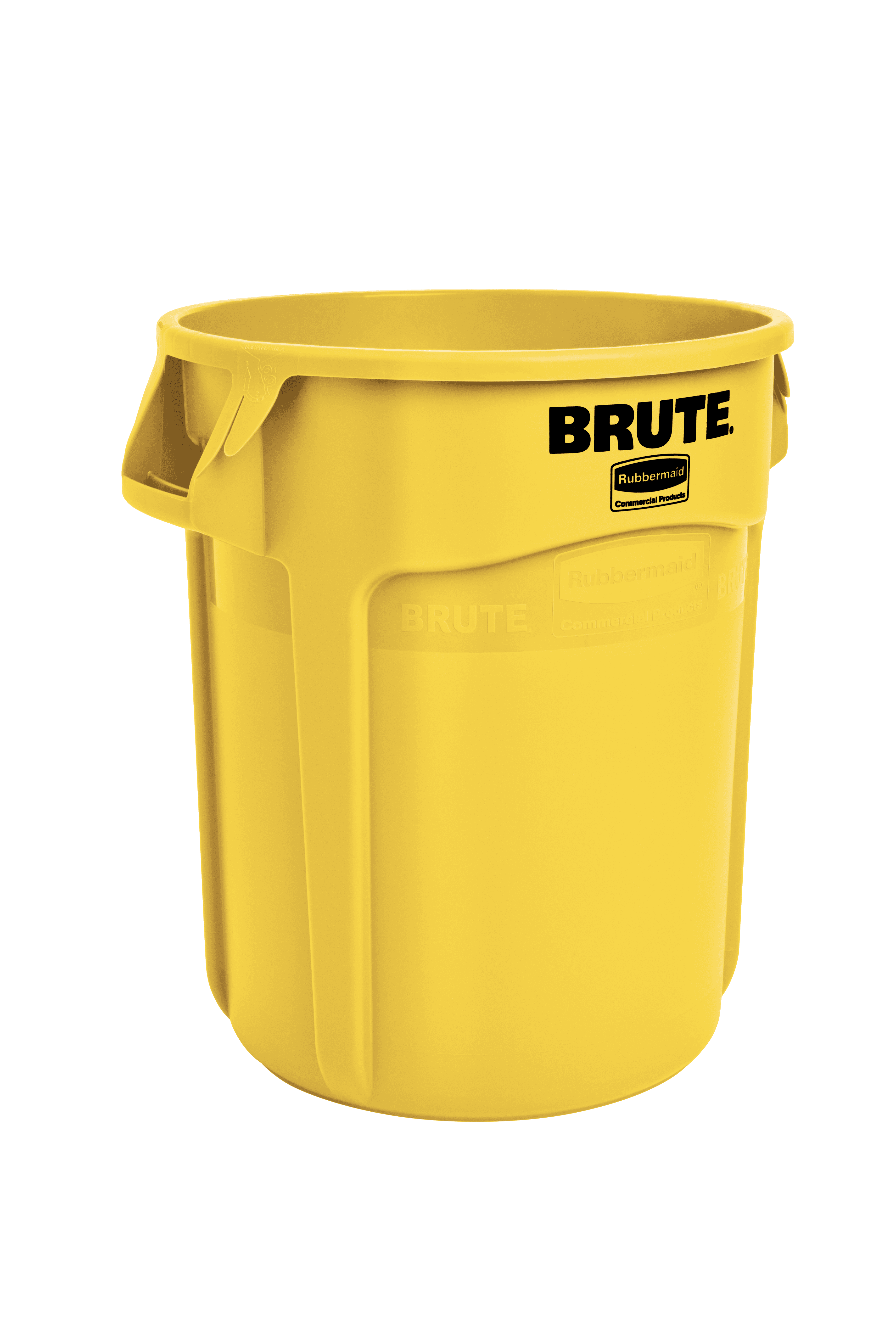Brute® Trash Can 22.34X19.38X22.88 IN 20 GAL Yellow Resin Vented Food Safe Without Lid 6/Case