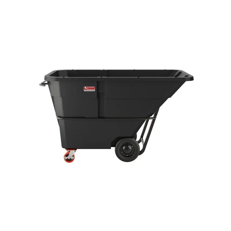 Utility Tilt Truck 85.87X41.28X49 IN 1.5 Cubic Yard Black Resin Heavy Duty 1/Case