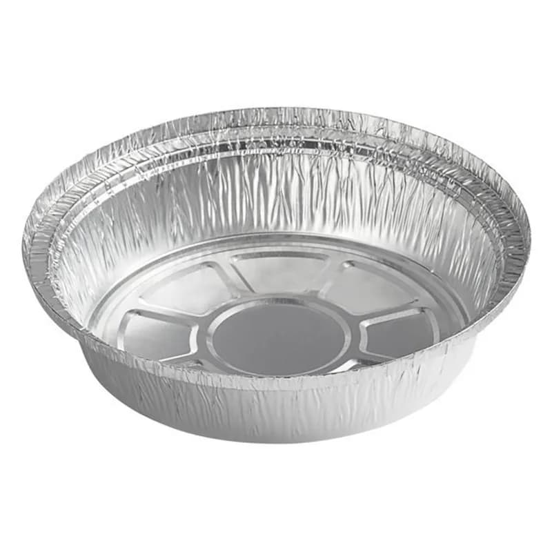 Food Container 9 IN Aluminum Silver Round 500/Case