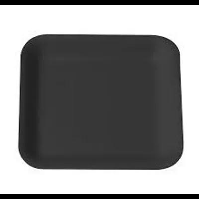 1S Meat Tray 5.25X5.25X0.5 IN 1 Compartment Polystyrene Foam Shallow Black Square 1000/Case