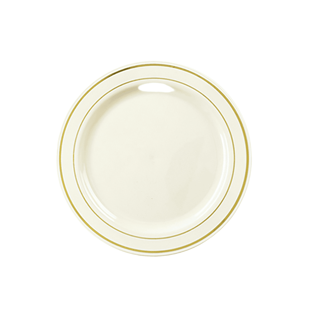 GlimmerWare Plate 10 IN Bone Gold 120/Case