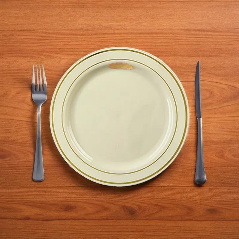 GlimmerWare Plate 10 IN Bone Gold 120/Case