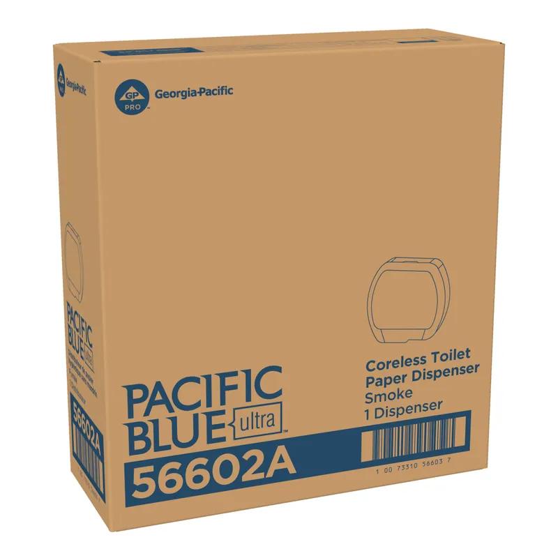 Pacific Blue Ultra™ Toilet Paper Dispenser Smoke Gray Coreless 4-Roll High Capacity 1/Each