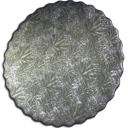 Cake Circle 12 IN Silver Scalloped 100/Case