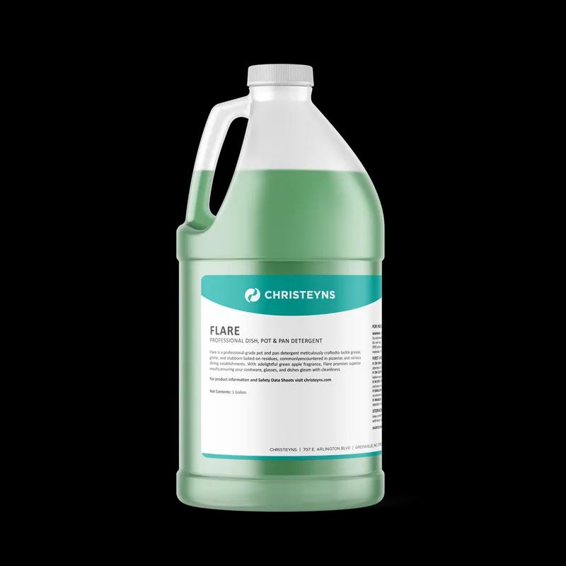 UNX Flare Green Apple Manual Pot & Pan Detergent 1 GAL Liquid Professional 4/Case