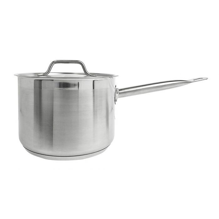 Sauce Pan 8.5X5.75 IN 4 QT Stainless Steel With Lid Dishwasher Safe Oven Safe 1/Each