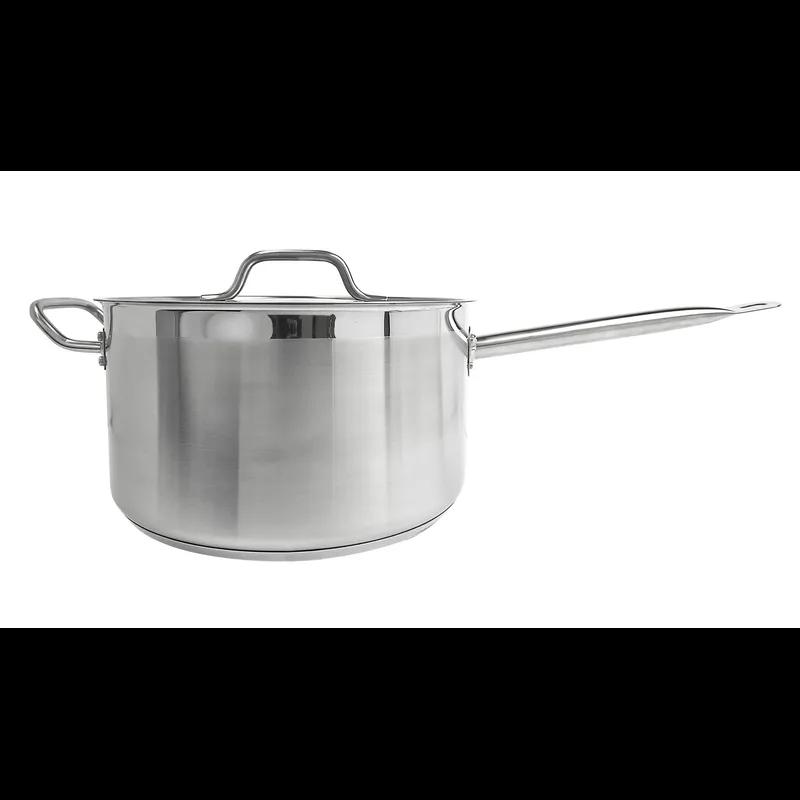 Sauce Pan 22.72X11.61X6.34 IN 10 QT Stainless Steel With Lid Dishwasher Safe Oven Safe 1/Each