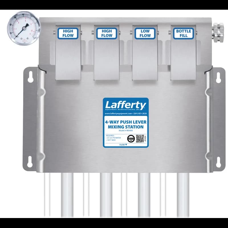 Mixing Station Metal 4-Way Push Lever 1/Each