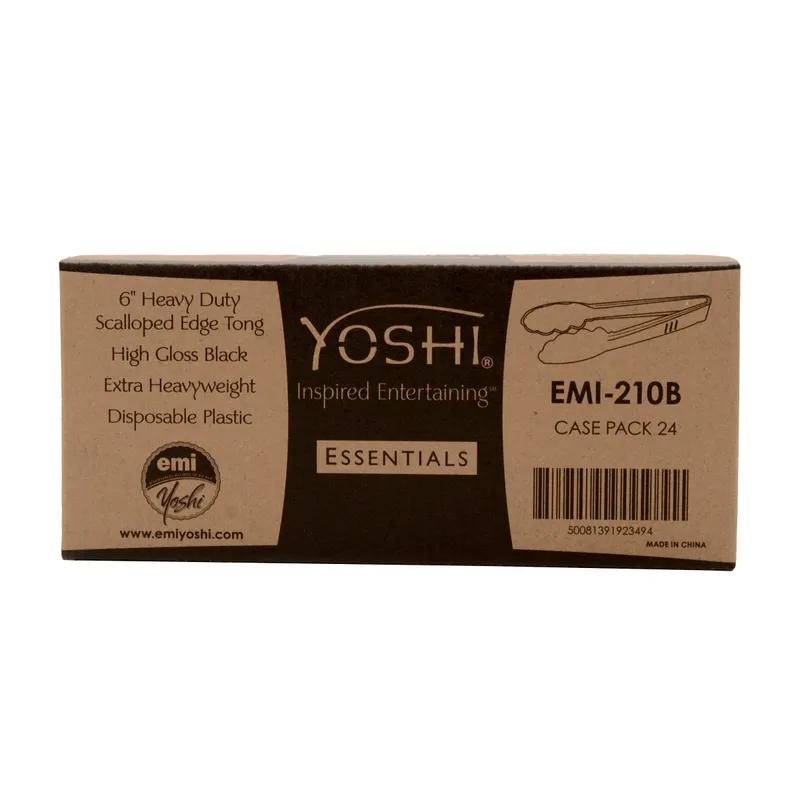 Serving Tongs 6 IN Plastic Black Heavyweight Scalloped 24/Case