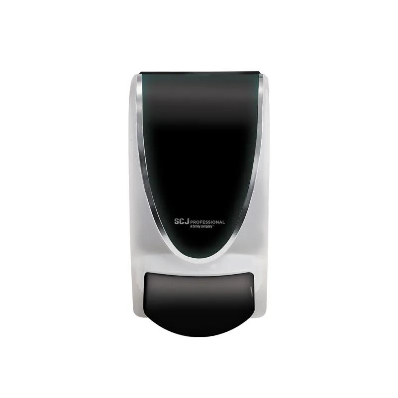 Proline Soap Dispenser 1 L Black Chrome Plastic Manual Orange Tip Curved 1/Each