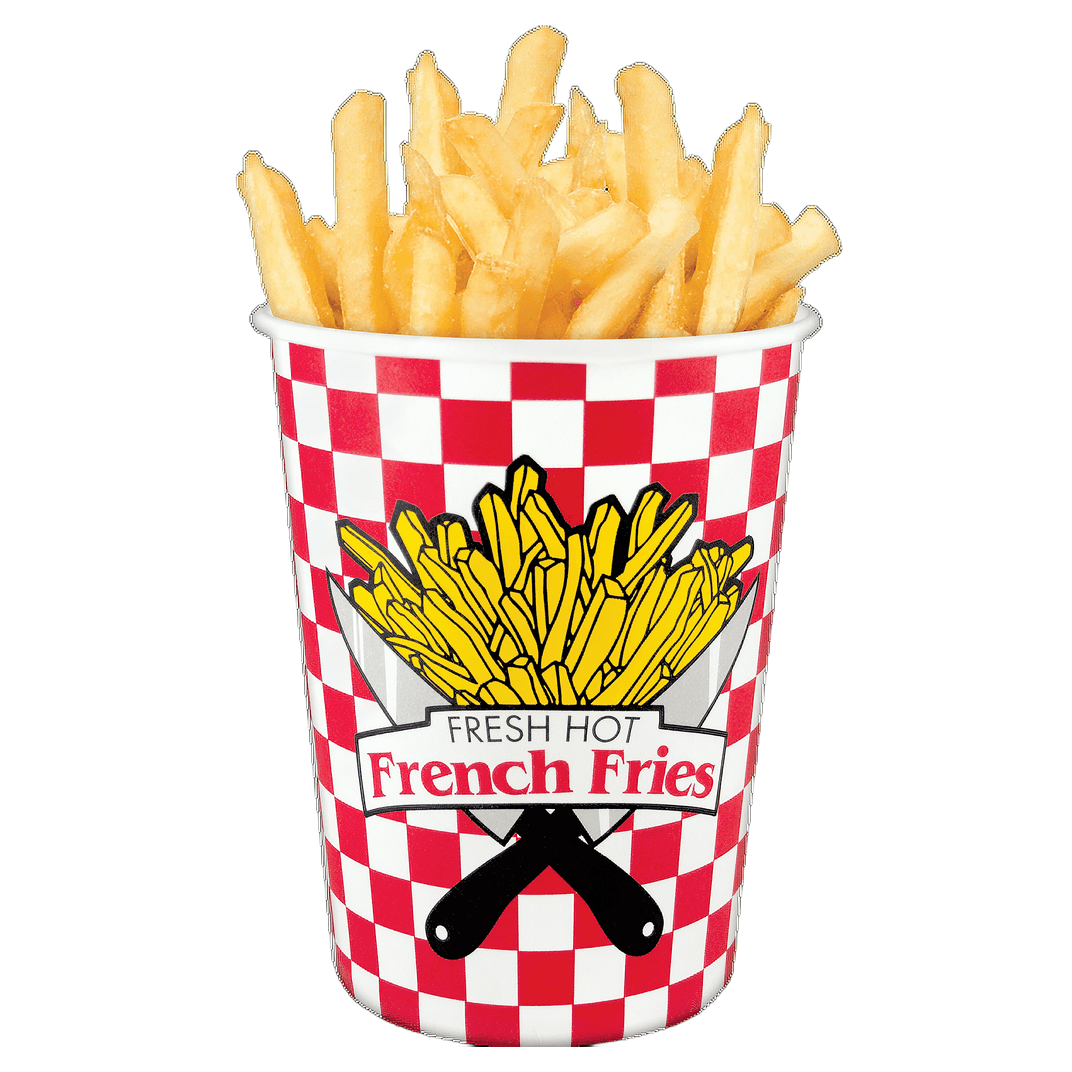 French Fry Cup & Scoop 32 OZ Paper Round Bulk 600/Case