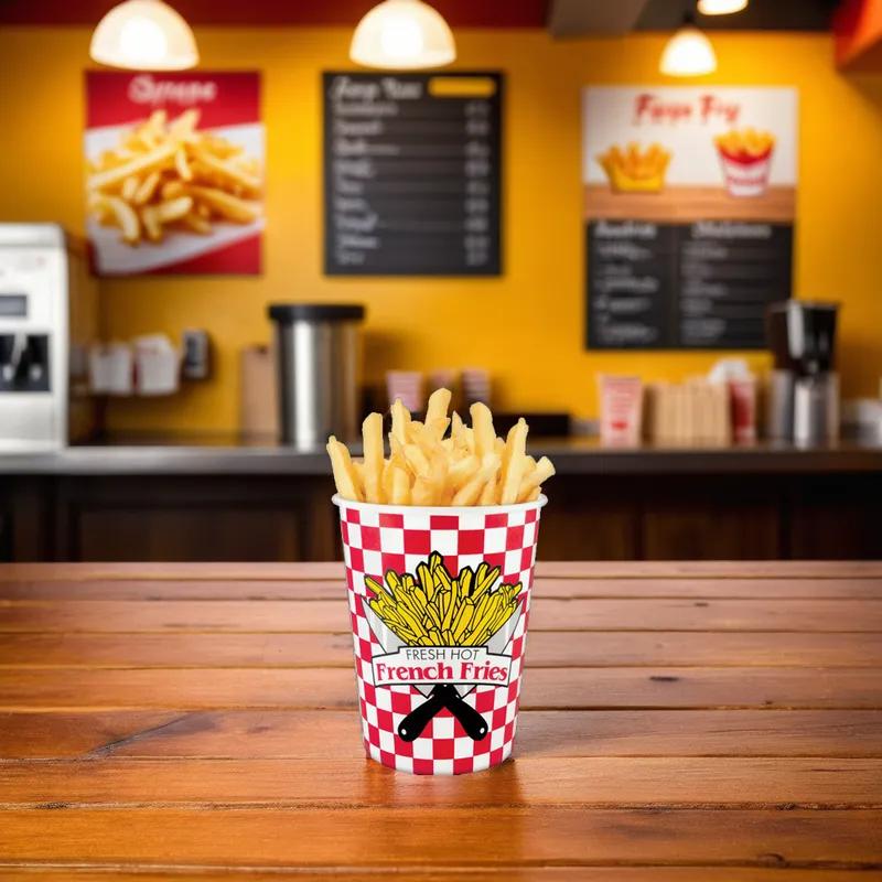 French Fry Cup & Scoop 32 OZ Paper Round Bulk 600/Case