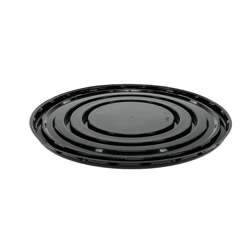Cake Base 7 IN Cake 9.17X0.4 IN PET Black Flat Center 160/Case