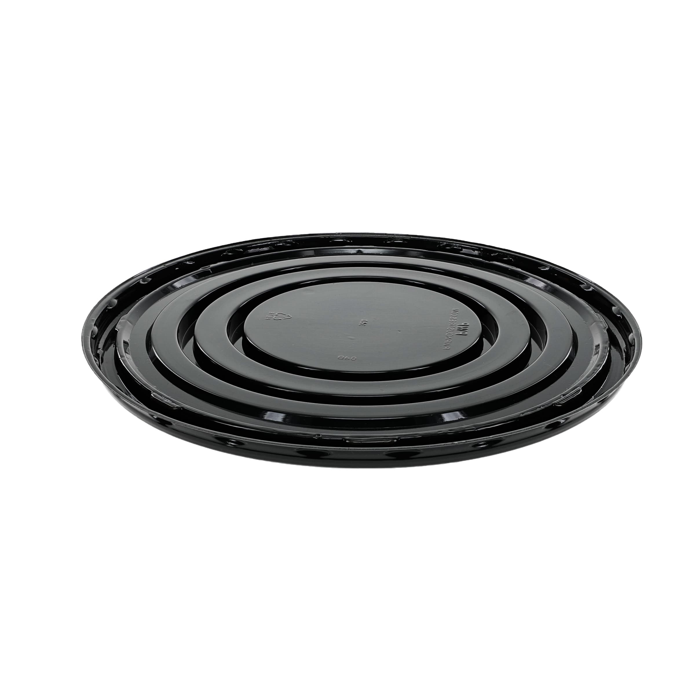 Cake Base 7 IN Cake 9.17X0.4 IN PET Black Flat Center 160/Case