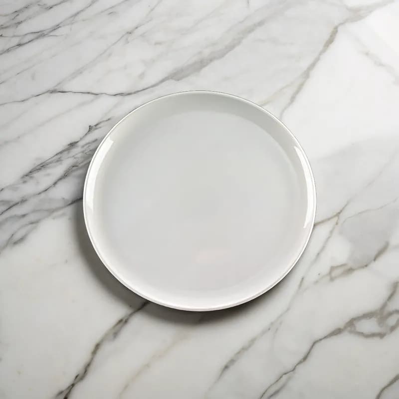 Serving Tray 18 IN Plastic White Round 25/Case