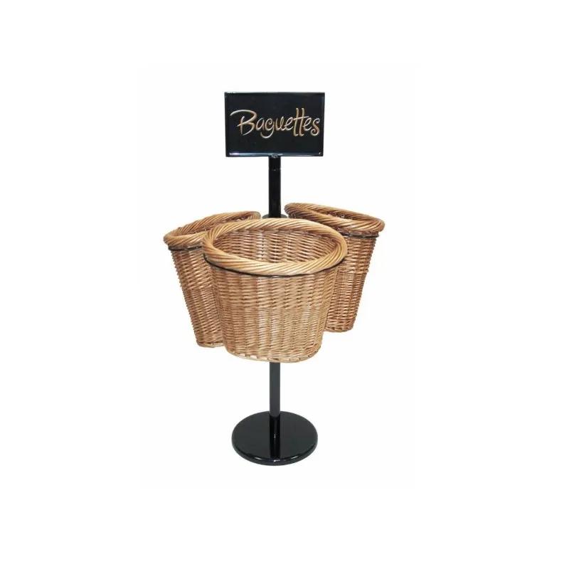 Basket 30X26X46 IN Powder Coated Metal 3 Baskets Display Floor Adjustable 1/Each
