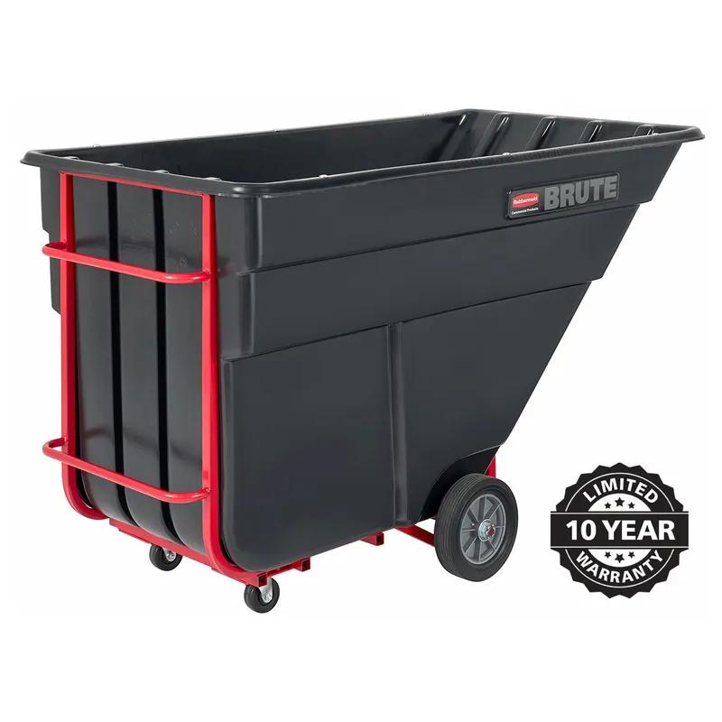 Brute® Utility Tilt Truck 84.00X57.0X51.00 IN 2.5 Cubic Yard 2300 LB Black Resin Heavy Duty Rotomolded 1/Each