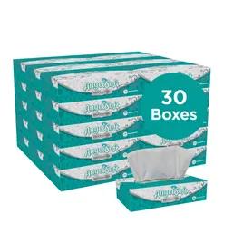 Angel Soft Professional® Facial Tissue 8.4X7.54 IN 2PLY White 1/2 Fold Flat Box Premium 100 Sheets/Pack 30 Packs/Case