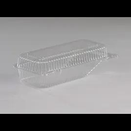 Cookie Hinged Container With Dome Lid 9.5X4.875X2.875 IN OPS Clear Rectangle Shelf 250/Case