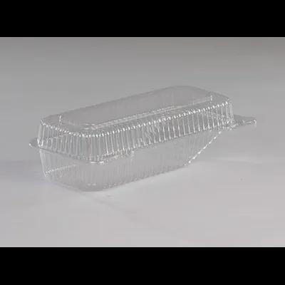 Cookie Hinged Container With Dome Lid 9.5X4.875X2.875 IN OPS Clear Rectangle Shelf 250/Case