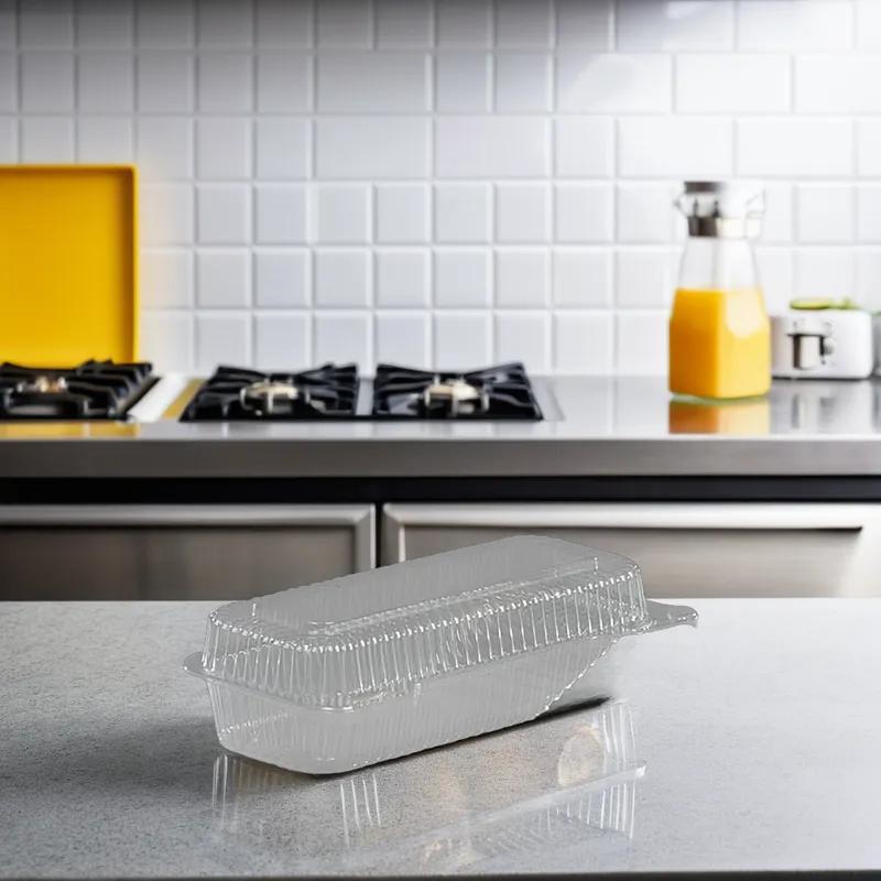 Cookie Hinged Container With Dome Lid 9.5X4.875X2.875 IN OPS Clear Rectangle Shelf 250/Case