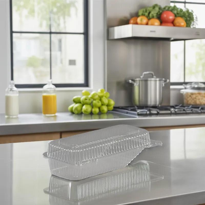 Cookie Hinged Container With Dome Lid 9.5X4.875X2.875 IN OPS Clear Rectangle Shelf 250/Case