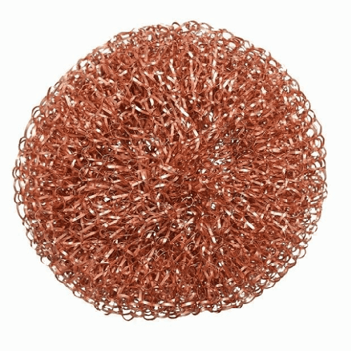 Copper Ribbon Scrubber 50GM Copper Steel Mesh 12 Count/Pack 8 Packs/Case