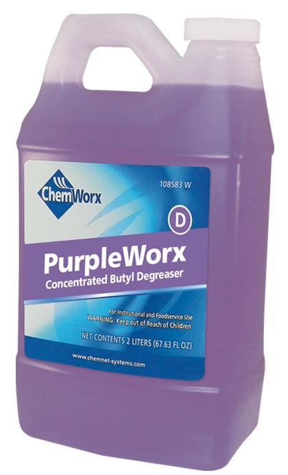 PurpleWorx Degreaser All Purpose Cleaner 2 L Kitchen Alkaline Liquid Concentrate 1/Case