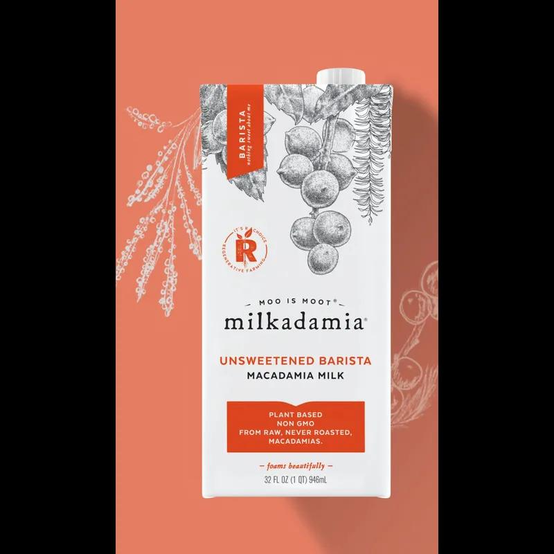 milkadamia® Barista Macadamia Milk 31 FLOZ Unsweetened 12/Case