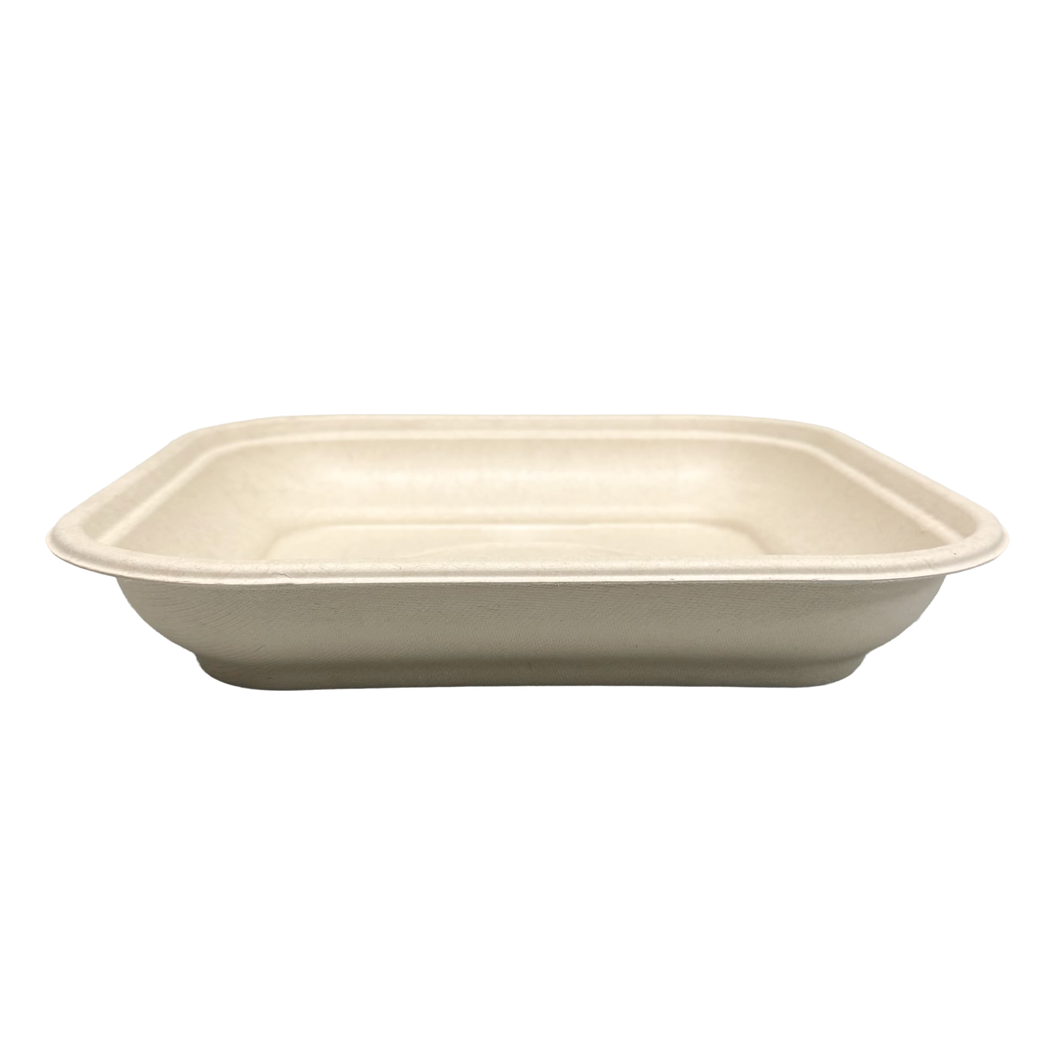 Bowl 80 OZ Pulp Fiber Kraft Square Unlaminated 50/Case
