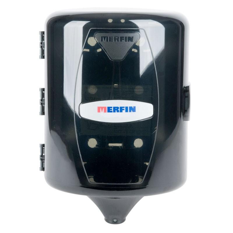 Merfin® Paper Towel Dispenser Plastic Black Centerpull 1/Each
