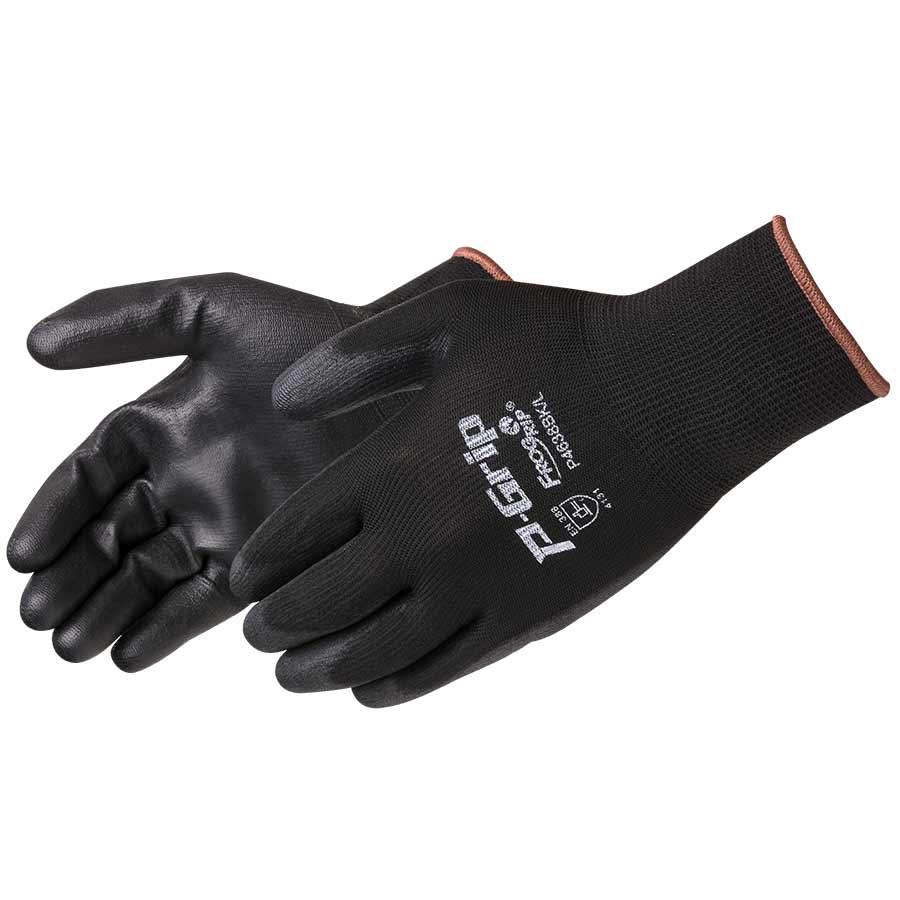P-Grip® Gloves Small (SM) Black Polyurethane Nylon Polyester Palm & Finger Coating Seamless 12/Dozen