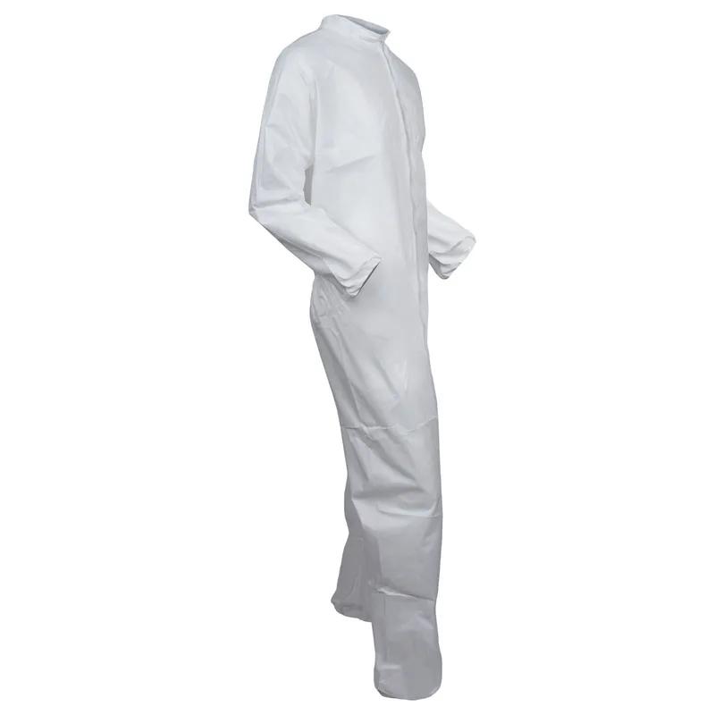 KleenGuard™ Coveralls XXXL White 5-Layer (SMS) Breathable Particle Protection Zippered Front 20/Case