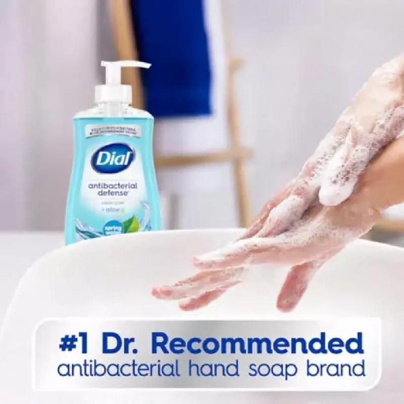 Dial Hand Soap Liquid 11 OZ Spring Water Antibacterial 12/Carton