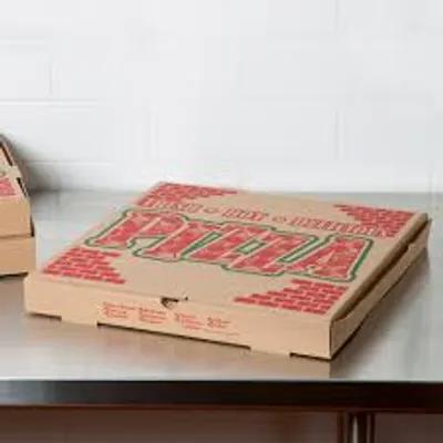 Pizza Box 18 IN Corrugated Cardboard Kraft Stock Print 50/Bundle