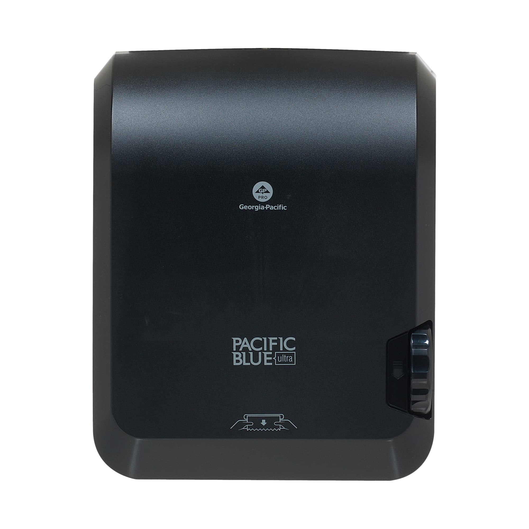 Pacific Blue Ultra™ Paper Towel Dispenser 9X12.9X16 IN Wall Mount Black 1-Roll Mechanical High Capacity 8IN Roll 1/Each