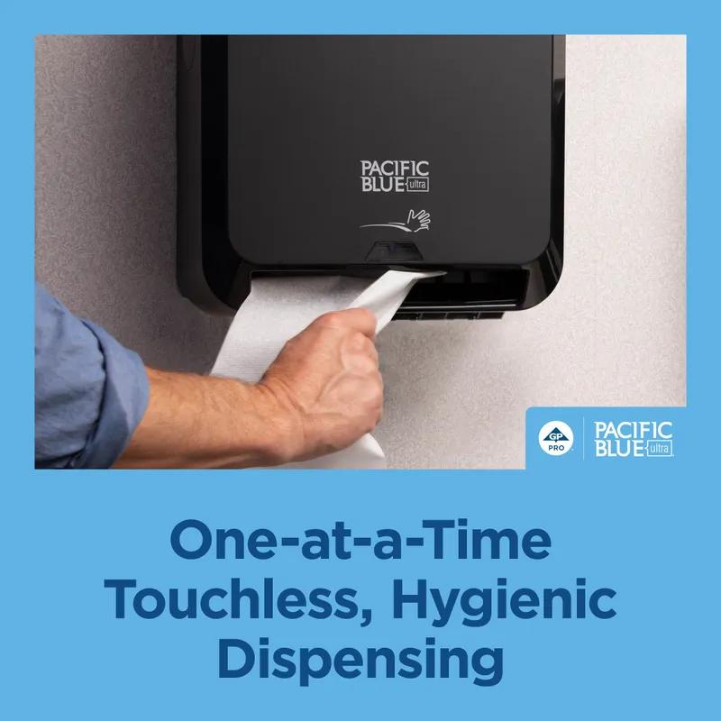 Pacific Blue Ultra™ Paper Towel Dispenser 9X12.9X16 IN Wall Mount Black 1-Roll Mechanical High Capacity 8IN Roll 1/Each