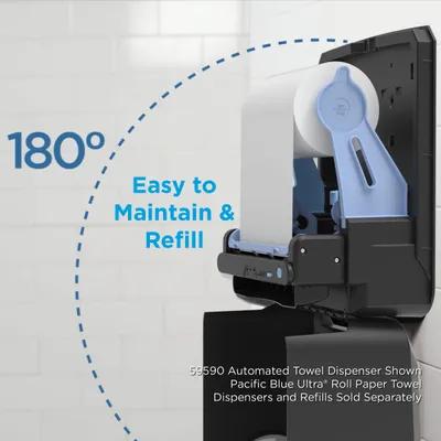 Pacific Blue Ultra™ Paper Towel Dispenser 9X12.9X16 IN Wall Mount Black 1-Roll Mechanical High Capacity 8IN Roll 1/Each