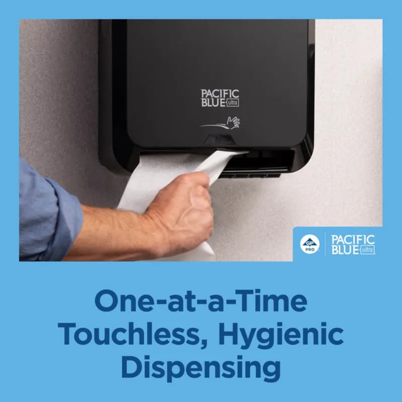 Pacific Blue Ultra™ Paper Towel Dispenser 9X12.9X16 IN Wall Mount Black 1-Roll Touchless High Capacity Automatic 1/Each