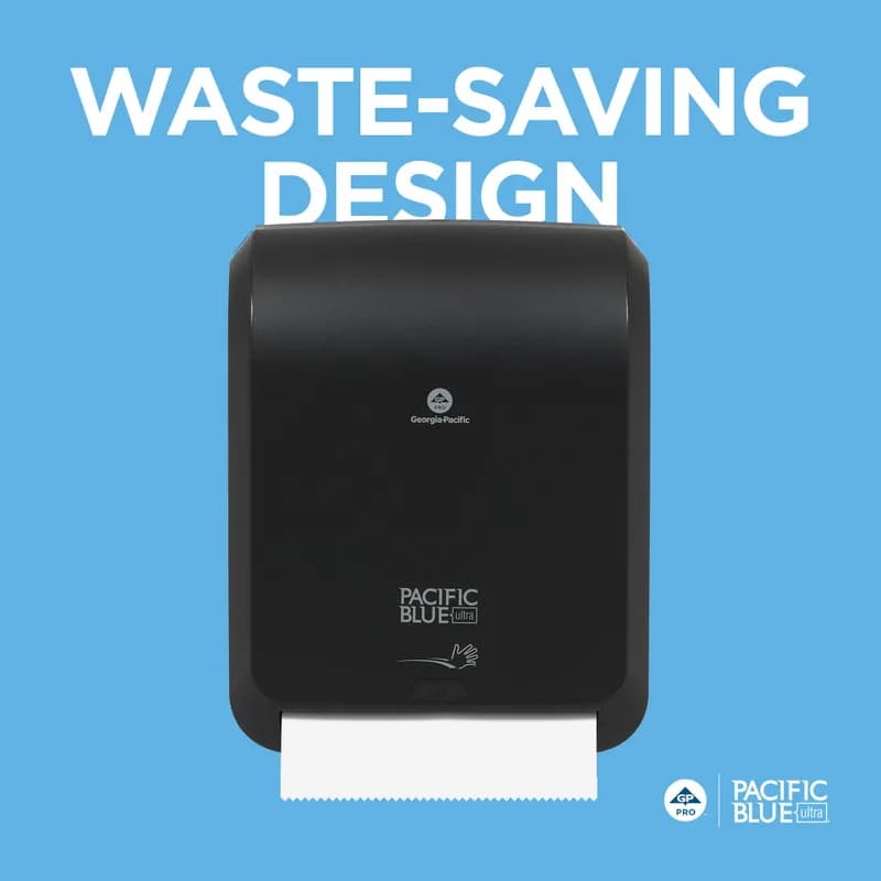 Pacific Blue Ultra™ Paper Towel Dispenser 9X12.9X16 IN Wall Mount Black 1-Roll Touchless High Capacity Automatic 1/Each