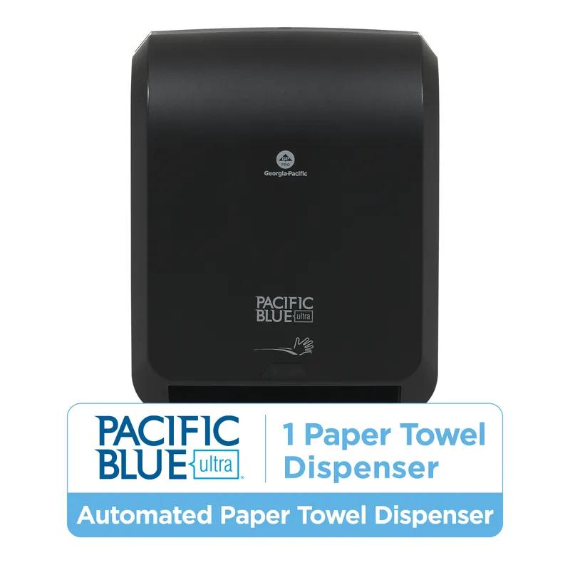 Pacific Blue Ultra™ Paper Towel Dispenser 9X12.9X16 IN Wall Mount Black 1-Roll Touchless High Capacity Automatic 1/Each