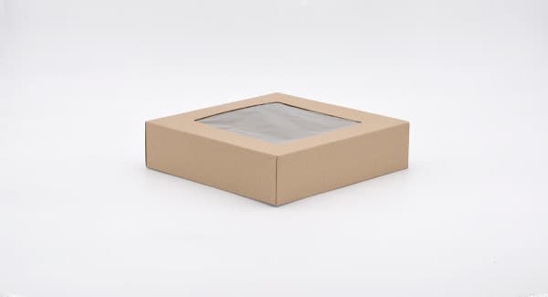 Victoria Bay Cake Box 10X10X2.5 IN Kraft With Window 200/Case