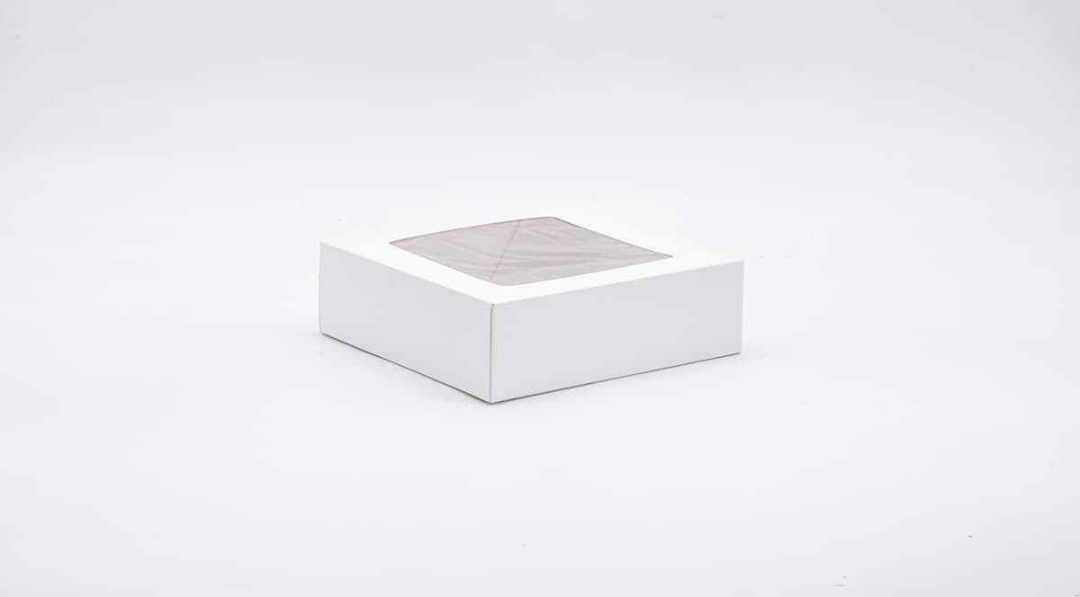 Victoria Bay Cake Box 8X8X2.5 IN White With Window 200/Case