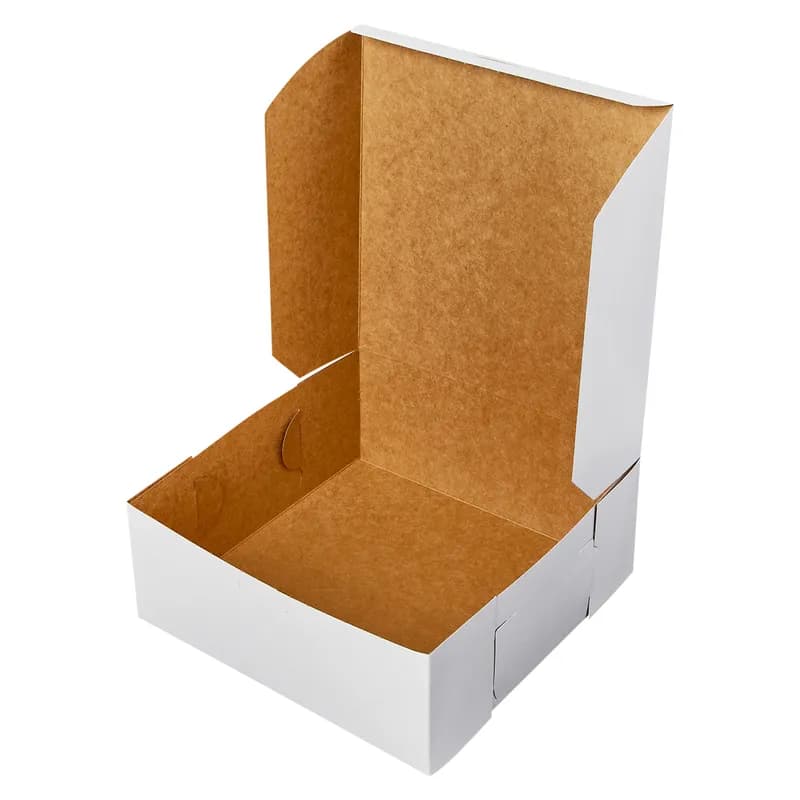 Victoria Bay Cake Box 10X10X4 IN Paperboard White 100/Bundle