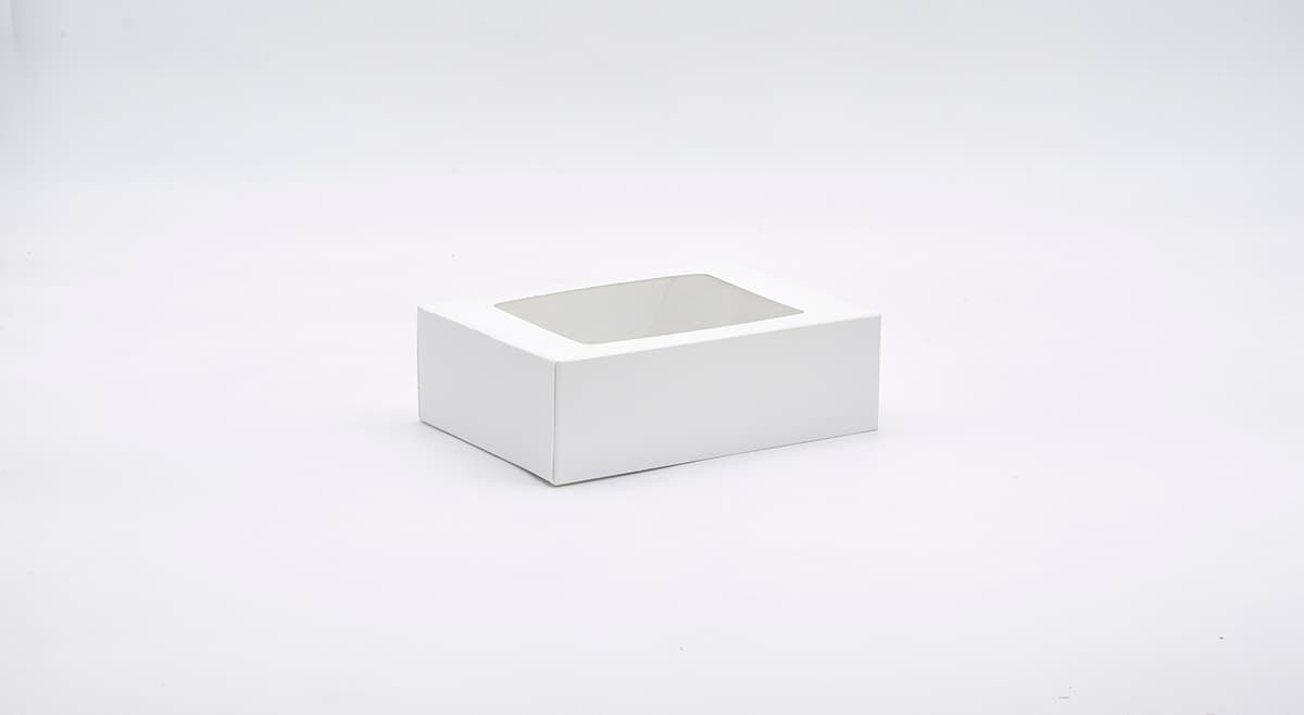 Victoria Bay Cake Box 8X5.75X2.5 IN White With Window 200/Case