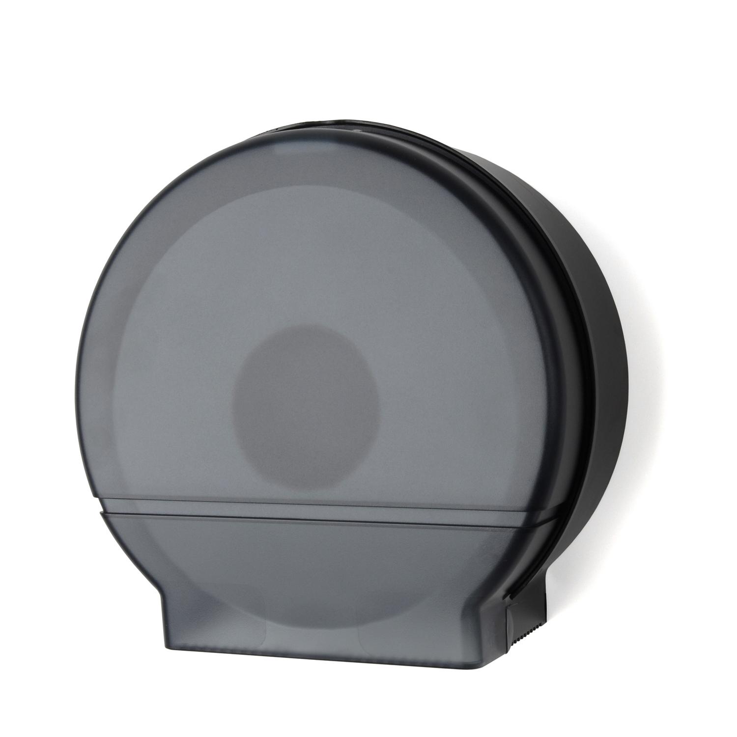Toilet Paper Dispenser Plastic Black Translucent 1-Roll Jumbo (JRT) Universal Single 1/Each