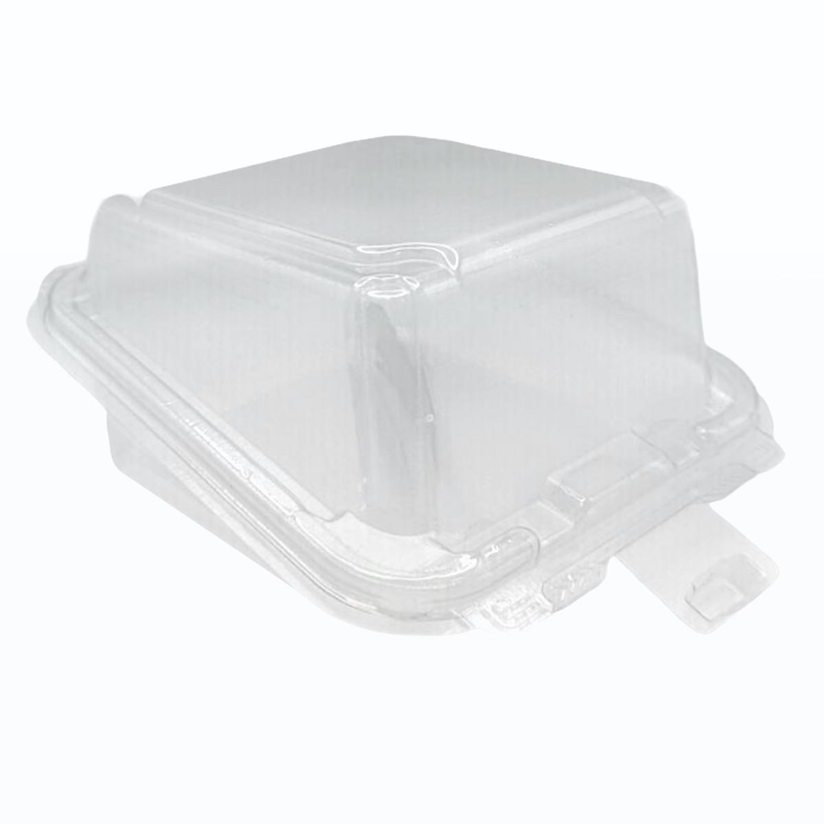 Cake Slice Hinged Container 2 CT 5.75X6.5X2.88 IN RPET Clear Tamper-Evident 400/Case