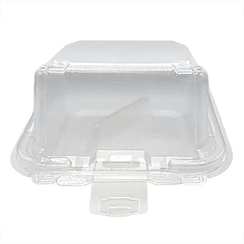 Cake Slice Hinged Container 2 CT 5.75X6.5X2.88 IN RPET Clear Tamper-Evident 400/Case