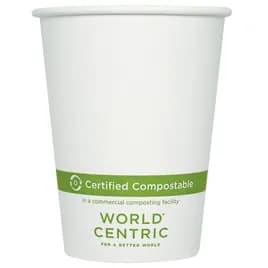 Hot Cup 12 OZ Paper PLA White 1000/Case